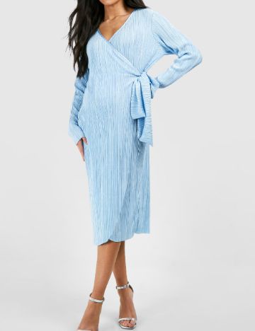 Rochie medie Boohoo maternity, bleu