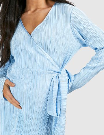 Rochie medie Boohoo maternity, bleu