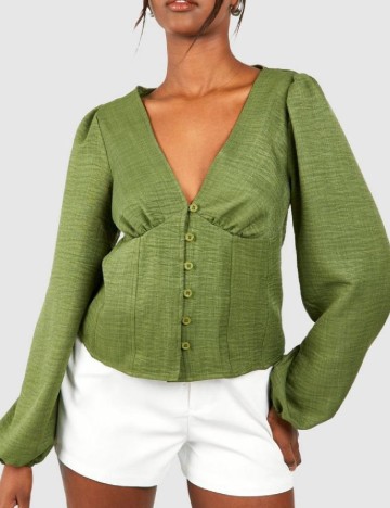 Bluza Boohoo, verde