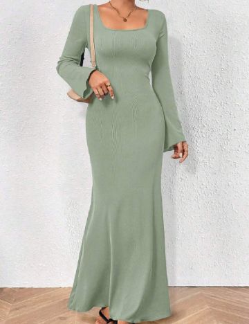 Rochie lunga SHEIN, verde