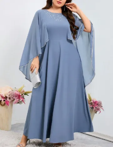 Rochie lunga SHEIN CURVE, albastru Albastru