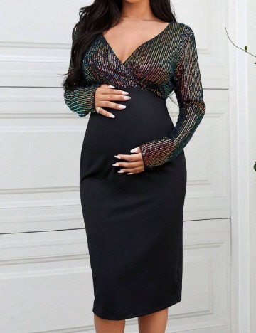 Rochie medie SHEIN Maternity, negru