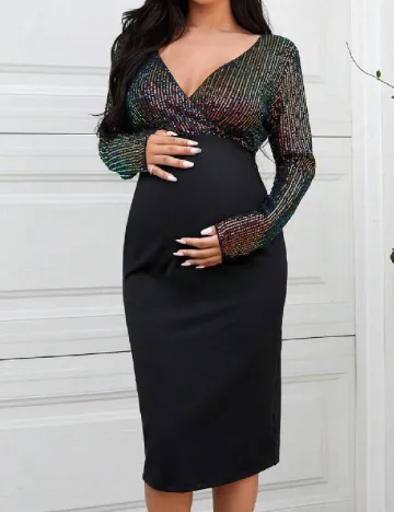 Rochie medie SHEIN Maternity, negru Negru