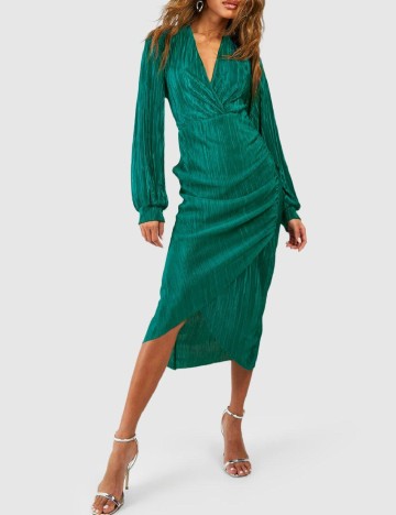 Rochie medie Boohoo, verde