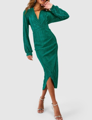 Rochie medie Boohoo, verde