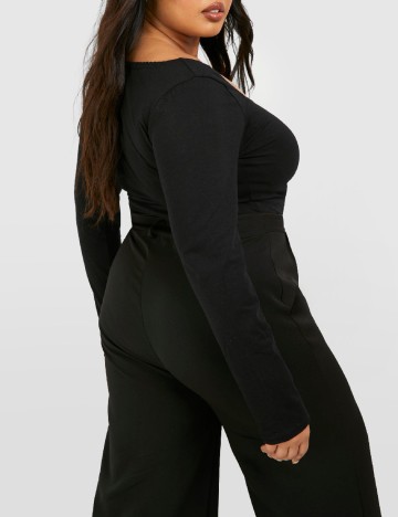 Bluza Boohoo Plus Size, negru