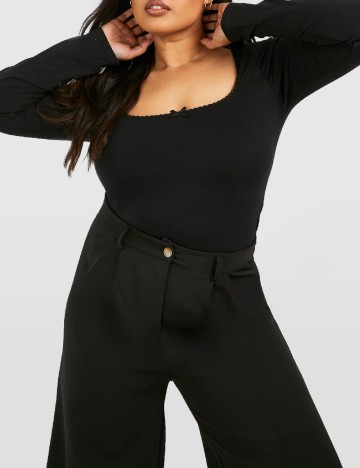 Bluza Boohoo Plus Size, negru