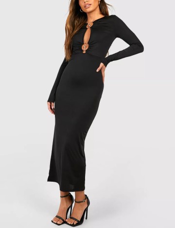 Rochie lunga Boohoo, negru