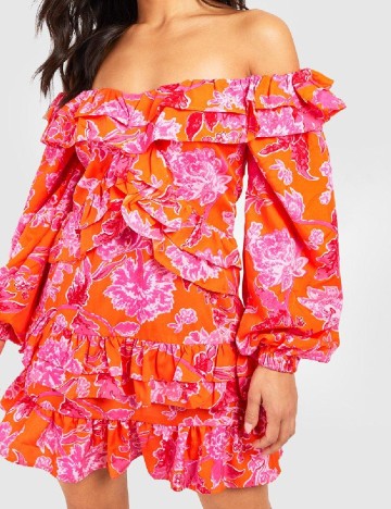 Rochie scurta Boohoo, floral print