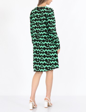 Rochie scurta Vero Moda, negru/verde