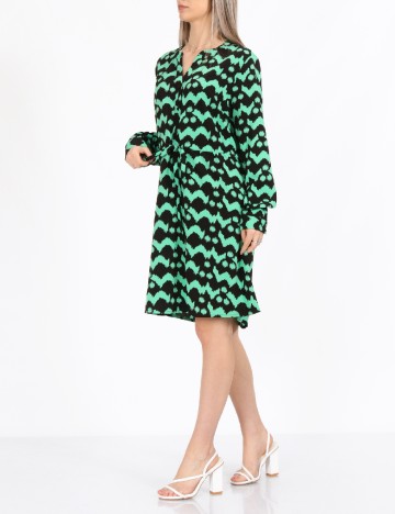 Rochie scurta Vero Moda, negru/verde