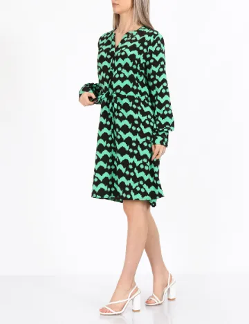 Rochie scurta Vero Moda, negru/verde Negru