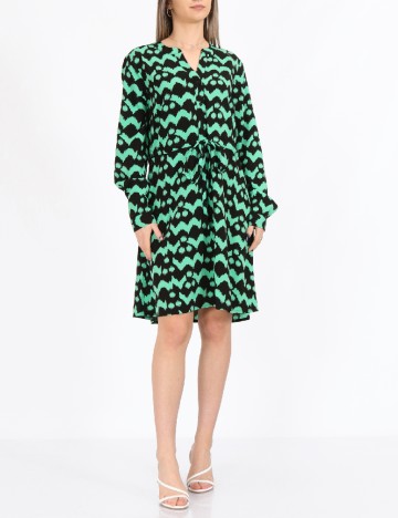 Rochie scurta Vero Moda, negru/verde