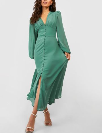 Rochie lunga Boohoo, verde