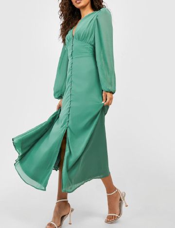 Rochie lunga Boohoo, verde