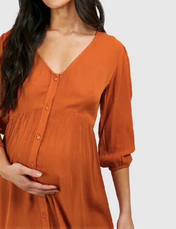 Rochie medie Boohoo maternity, caramiziu Portocaliu