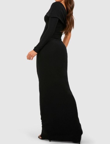 Rochie lunga Boohoo, negru