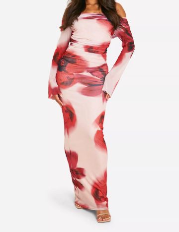 Rochie lunga Boohoo, floral