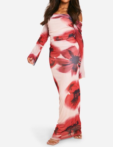 Rochie lunga Boohoo, floral