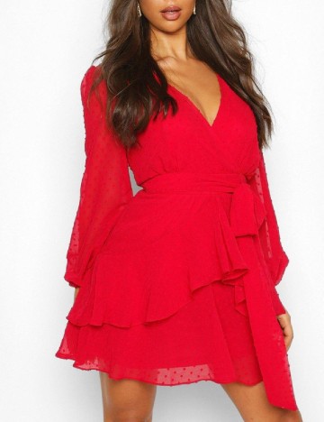 Rochie scurta Boohoo, rosu