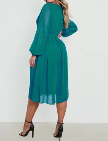 Rochie medie Boohoo Plus Size, turcoaz Verde