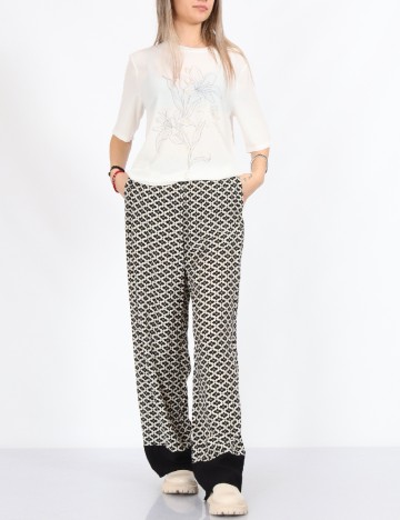 Pantaloni Only, alb/negru