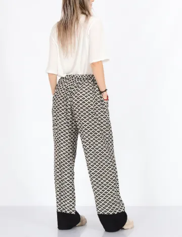 Pantaloni Only, alb/negru Alb