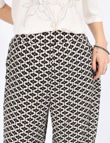 Pantaloni Only, alb/negru