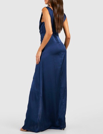 Rochie lunga Boohoo, bleumarin