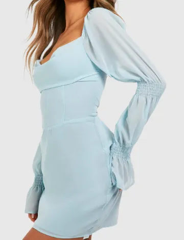 Rochie scurta Boohoo, bleu Albastru