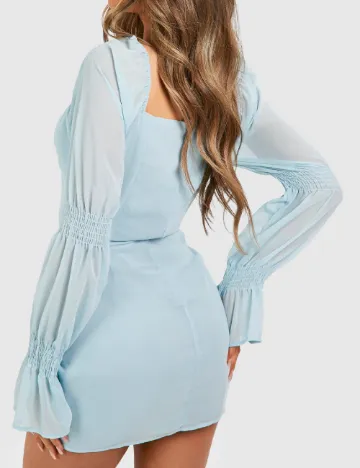 Rochie scurta Boohoo, bleu Albastru