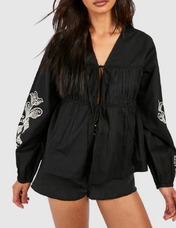 Bluza Boohoo, negru