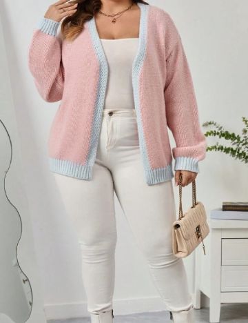 Cardigan SHEIN CURVE, roz