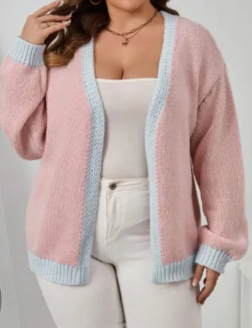 Cardigan SHEIN CURVE, roz Roz