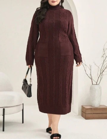 Rochie medie SHEIN CURVE, visiniu Rosu