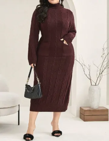 Rochie medie SHEIN CURVE, visiniu Rosu