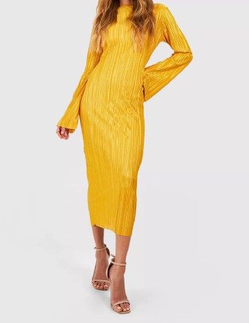 Rochie medie Boohoo, galben