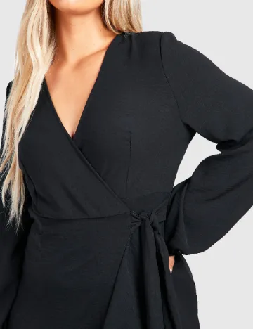 Rochie medie Boohoo Plus Size, negru Negru