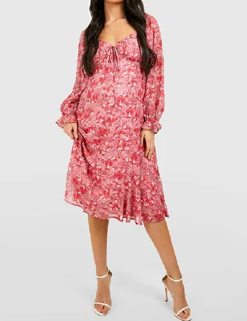 Rochie medie Boohoo maternity, roz Roz