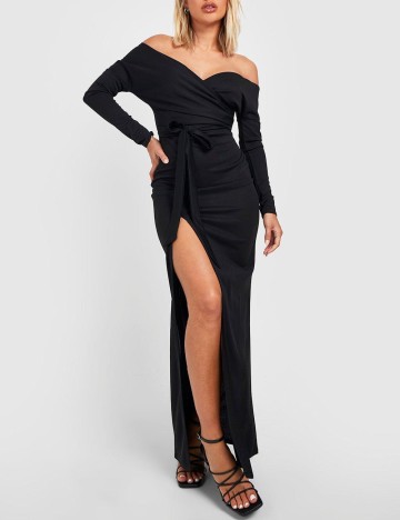 Rochie lunga Boohoo, negru