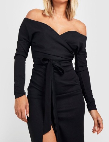 Rochie lunga Boohoo, negru