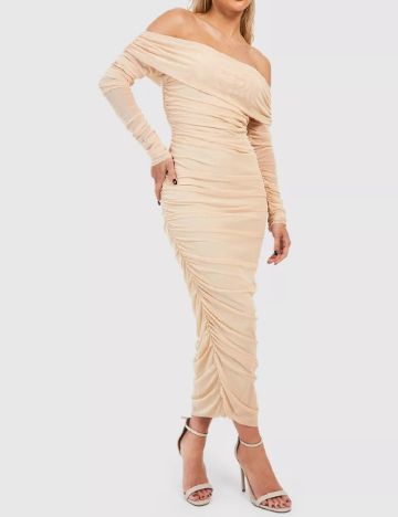 Rochie lunga Boohoo, crem