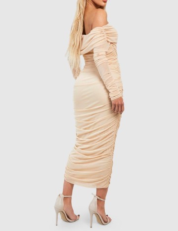 Rochie lunga Boohoo, crem