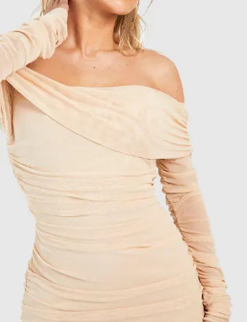 Rochie lunga Boohoo, crem Crem