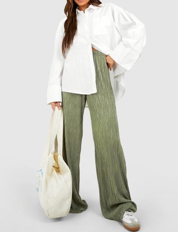 Pantaloni Boohoo, verde