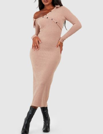 Rochie medie Boohoo, crem