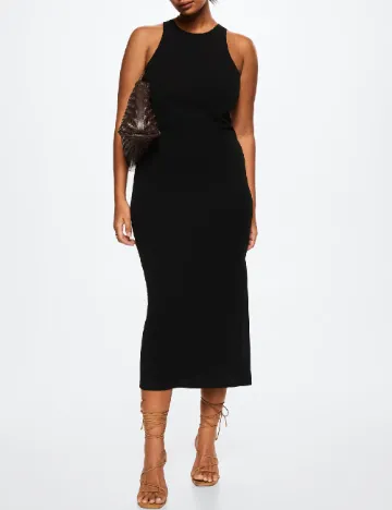 Rochie medie Mango Violeta, negru Negru