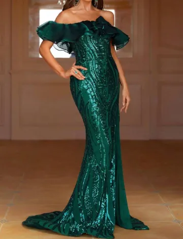 Rochie lunga SHEIN, verde Verde