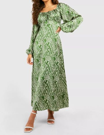 Rochie lunga Boohoo, verde