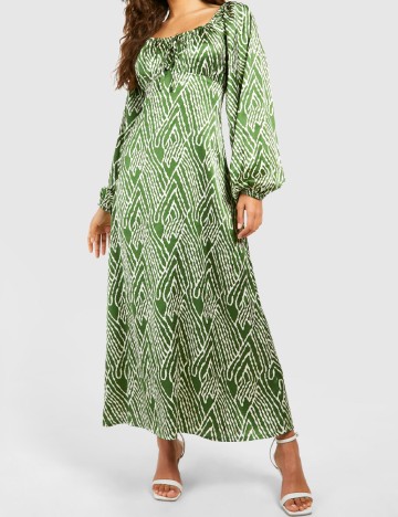 Rochie lunga Boohoo, verde